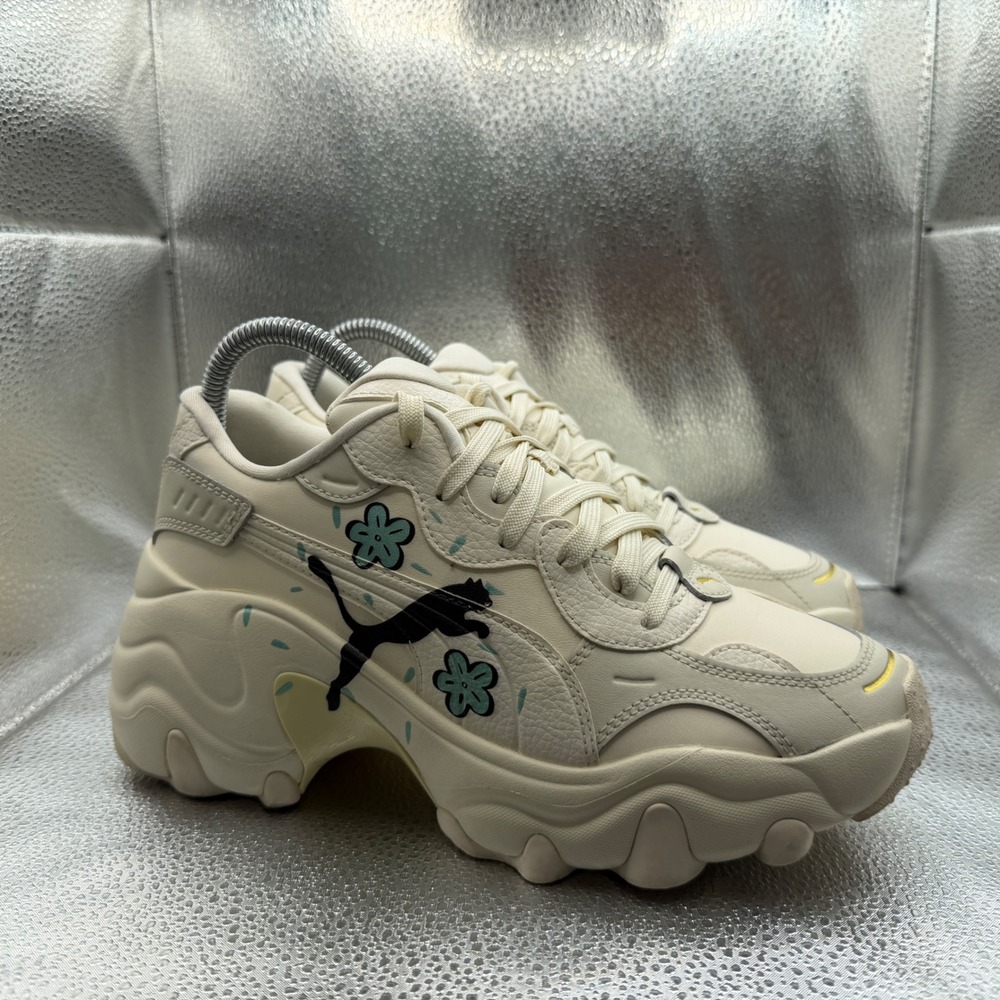 Size 7.5 Puma Pulsar‎ Wedge Sneakers Womens Pristine Excellent Floral 392710-01